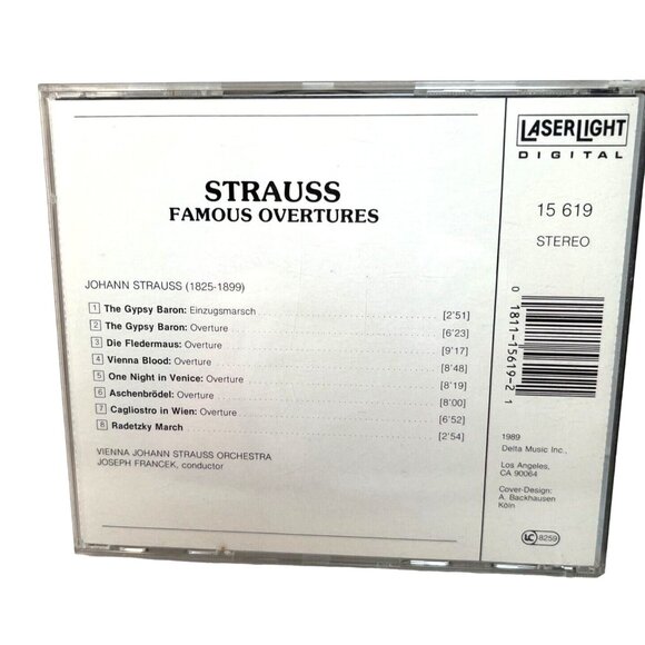 Johann Strauss Famous Overtures CD Laserlight Digital 55 Min Vienna Orchestra Jo - Picture 2 of 4